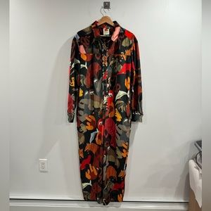 Farm Rio Women Amazonian Animal Velour Jumpsuit Size XL